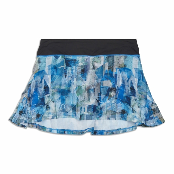 Luluemon Pace Rival Skirt Skort Floral Blue Sz 6 - Picture 3 of 6